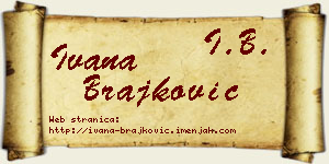Ivana Brajković vizit kartica
